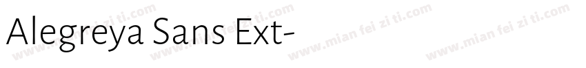 Alegreya Sans Ext字体转换